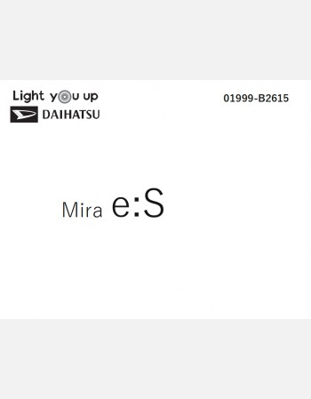 daihatsu mira es 2024-2025 owners manual in english